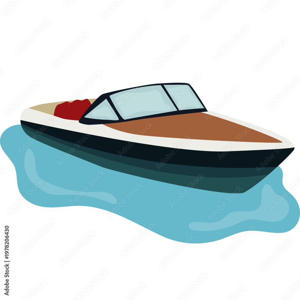 Naklejka premium Speedboat Illustration