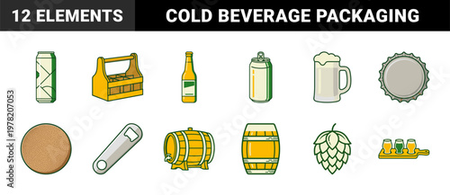 Craft Beverage Packaging and Barware Asset Sheet