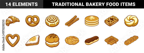 Sweet Churros and Bakery Pastry Assets