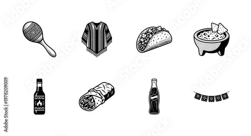 Mexican Fiesta Celebration Graphic Assets