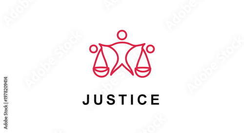 Justice, law, scales icon, vector symbol, legal illustration