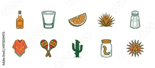 Mexican Tequila Party Vector Asset Collection