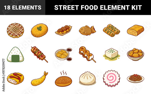 Japanese Street Food Snack Graphic Sheet