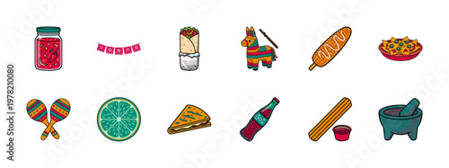 Mexican Fiesta Food Graphic Asset Set
