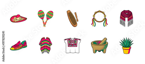 Mexican Fiesta Cultural Celebration Elements