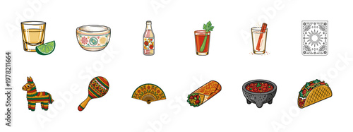 Mexican Fiesta Celebration Graphic Assets