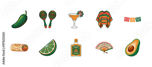 Mexican Celebration Vector Asset Set