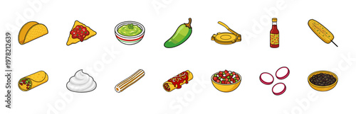 Mexican Food Snacks Graphic Assets