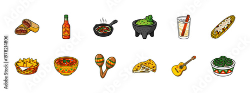 Mexican Food Vector Elements Kit