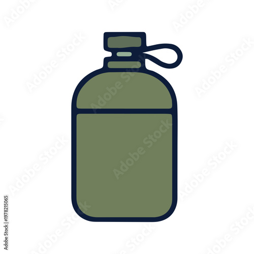 Military Green Water Canteen Icon
