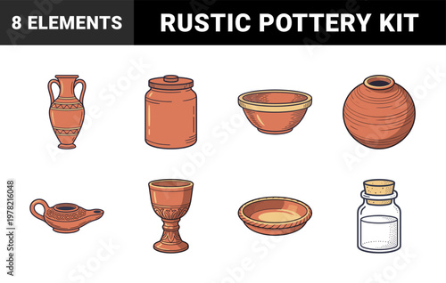 Terracotta Ceramic Pottery Asset Sheet