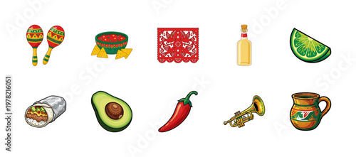 Mexican Fiesta Celebration Vector Assets