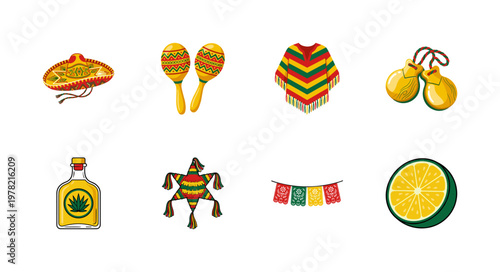 Mexican Fiesta and Mariachi Vector Kit