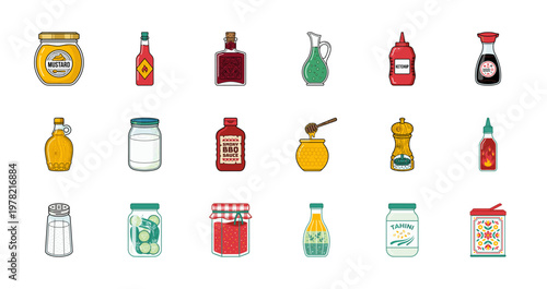 Culinary Sauce and Condiment Bottles