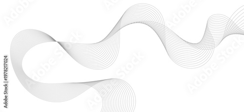 Abstract Wave Line Design, Smooth Flowing Color Line Background, Modern Wave Line for Website, Banner, Poster and Creative Vector Design.