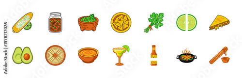 Mexican Cuisine Snack And Appetizer Grid