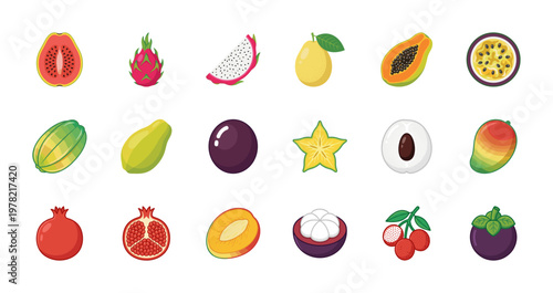 Tropical Exotic Fruit Asset Sheet