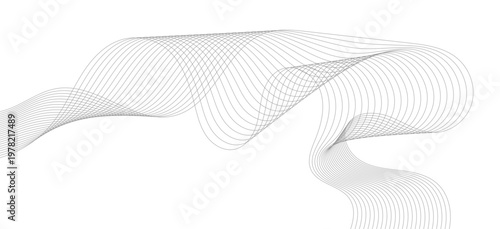 Abstract Wave Line Design, Smooth Flowing Color Line Background, Modern Wave Line for Website, Banner, Poster and Creative Vector.