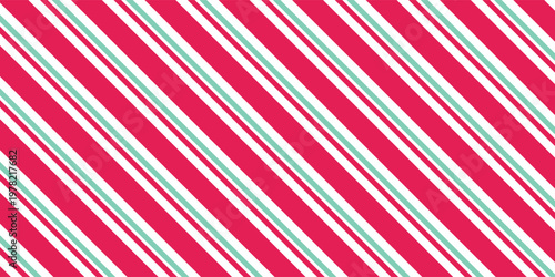 Seamless pattern. Pink-red stripes on white background. Striped diagonal pattern for printing on fabric, paper, wrapping, scrapbooking, websites Background with slanted lines Vector illustration
