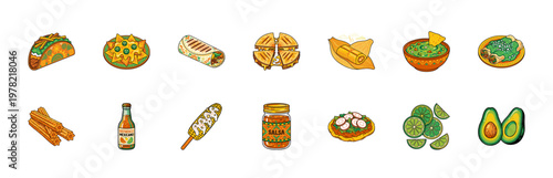 Mexican Culinary Food Vector Assets