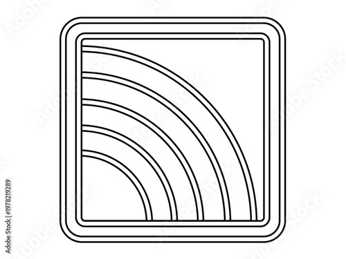 Minimalist Rainbow Line Art, Arched Weather Outline Icon, Vector Simple Boho Sky Illustration