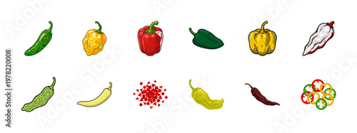 Spicy Chili Pepper Graphic Collection