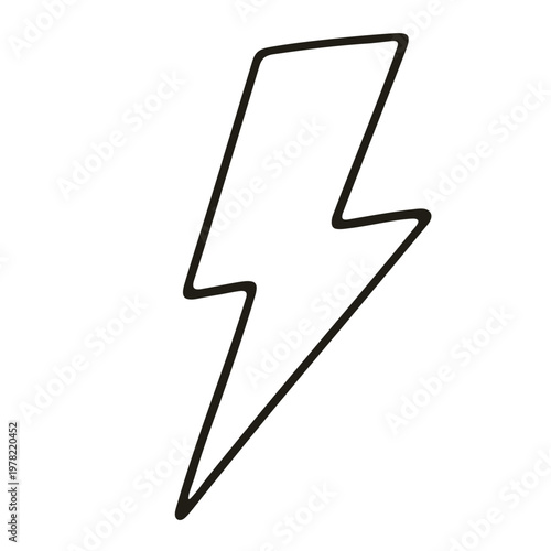A minimalist black lightning bolt icon on a white background