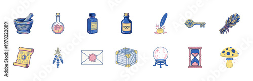 Vintage Potion and Alchemy Elements