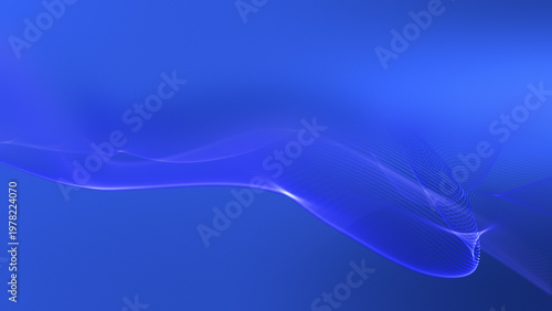 Light Blue Fluid Lines – Abstract Minimal Still