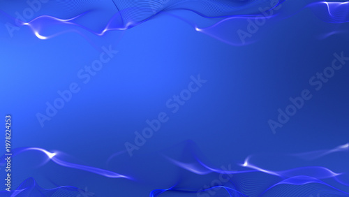 Abstract Light Blue Wave Line Background – Still Image