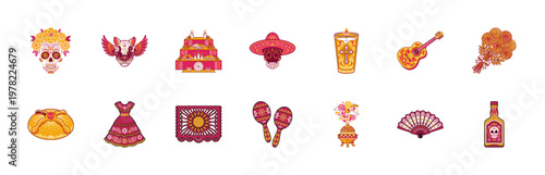 Day of the Dead Folk Art Vector Asset Sheet