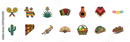 Mexican Fiesta Cultural Celebration Elements