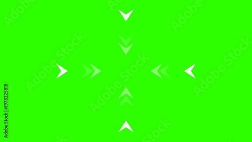 Animated Arrows 4k Green Screen Background
