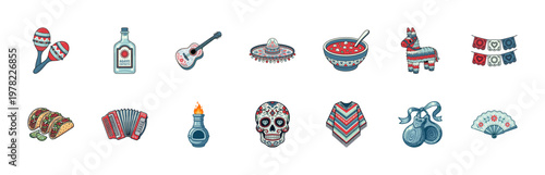 Mexican Fiesta Celebration Graphic Elements