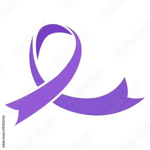 Purple Awareness Ribbon Icon