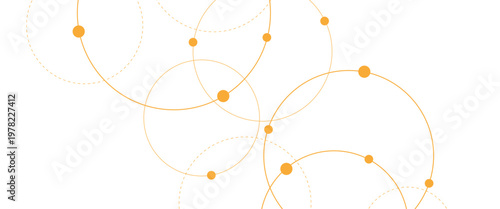 Vector creative technology design with circles dots connection concept.