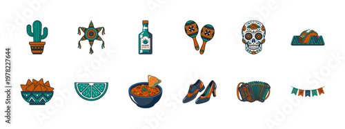 Mexican Fiesta Celebration Element Sheet