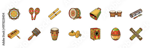 Festive Latin Music Percussion Set