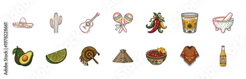 Mexican Culture and Cuisine Design Asset Set