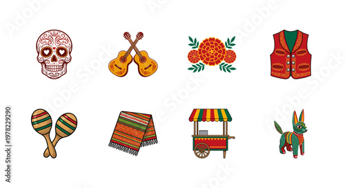 Mexican Heritage and Fiesta Celebration Elements
