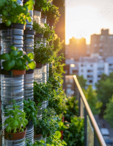 Sustainable Urban Gardening DIY Vertical Planter on Apartment Balcony