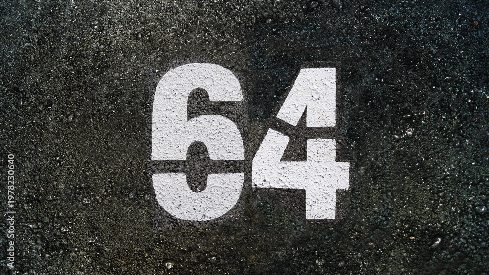 Fototapeta premium Number sixty four, 64