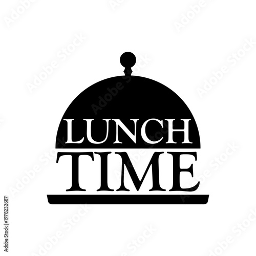  Lunch time icon isolated on white background