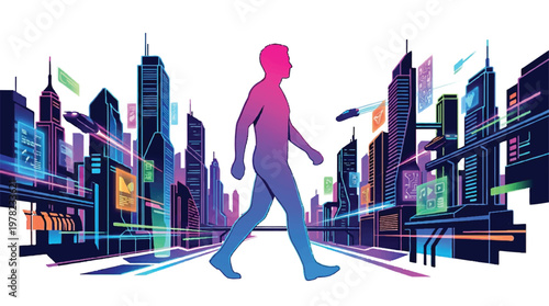 Colorful Silhouette Collection, Vibrant Vector Art, Saturated Gradient Black Graphics, Modern Design Elements for 2026