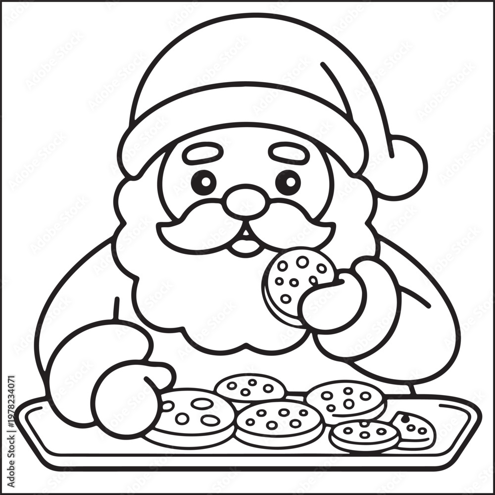Fototapeta premium Merry Christmas - Holiday Coloring Fun