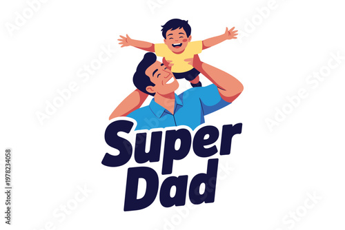 Celebrating fathers day a loving dad giving a child a shoulder ride