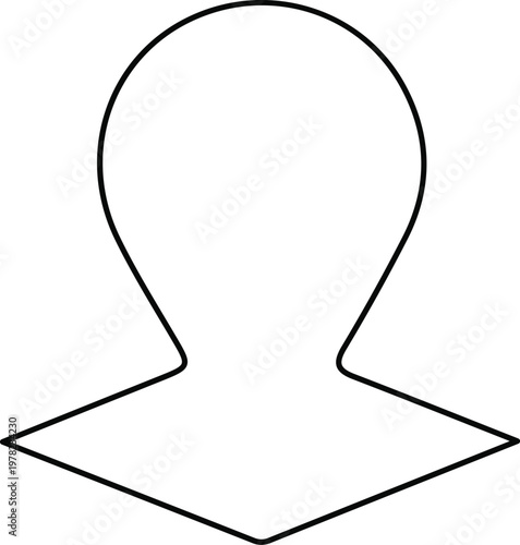 Black and white silhouette of a person with broad shoulders