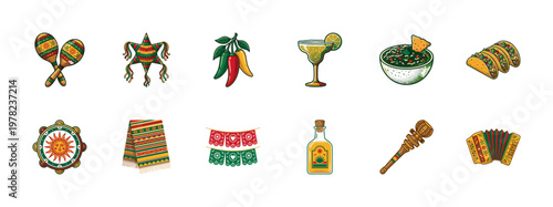 Mexican Fiesta Celebration Graphic Asset Sheet