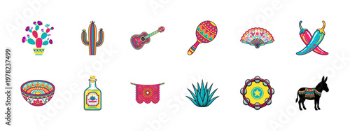 Mexican Cultural Folk Art Asset Sheet
