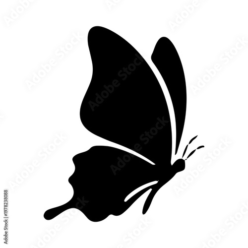 Black Butterfly Silhouette Vector Art